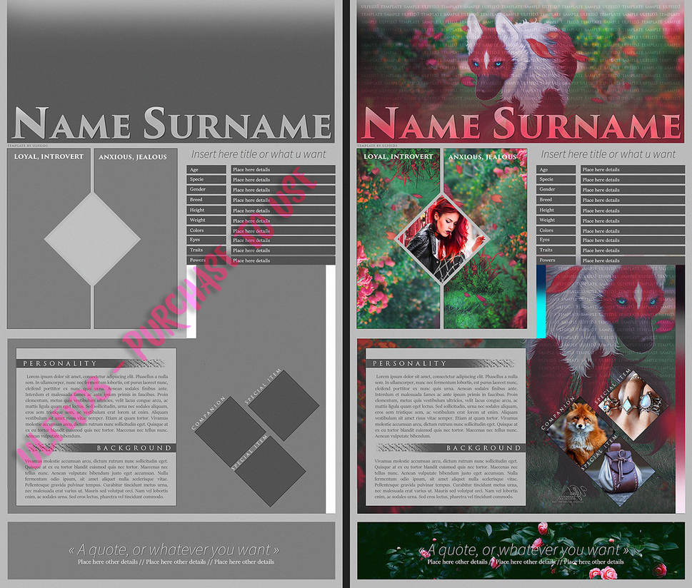 Character Reference Template P2U by Ulfeid3 on DeviantArt