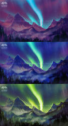 Northern lights - Environment Speedpaint by Ulfeid3