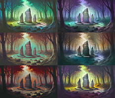 Stone circle - Color studies