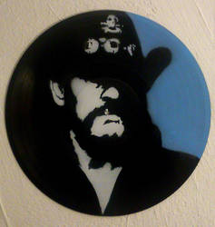 Lemmy Kilmister airbrushed on Vinyl