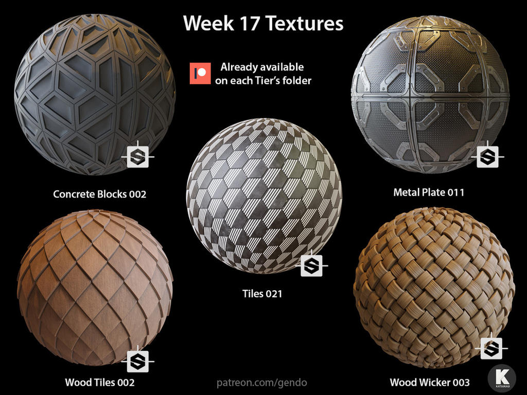 Week 17 Textures - Free seamless PBR textures by gendosplace on DeviantArt