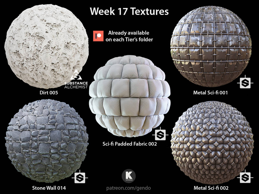 Week 17 Textures - Free seamless PBR textures by gendosplace on DeviantArt