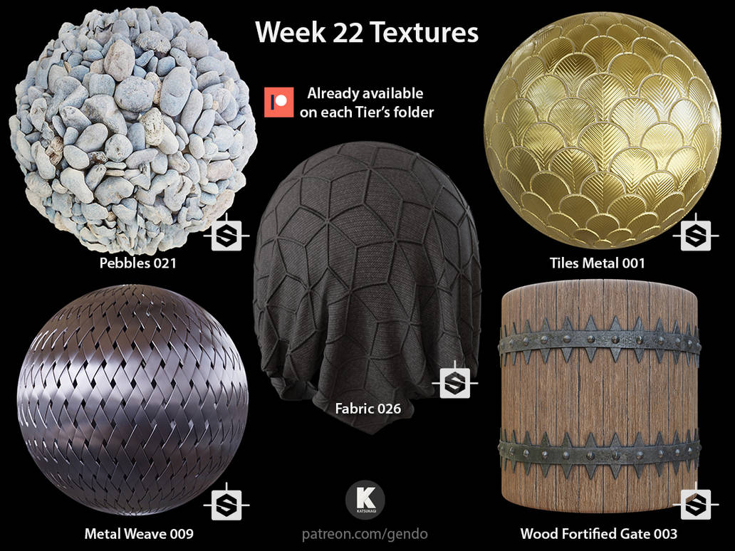 Week 22 Textures - Free seamless PBR textures by gendosplace on DeviantArt