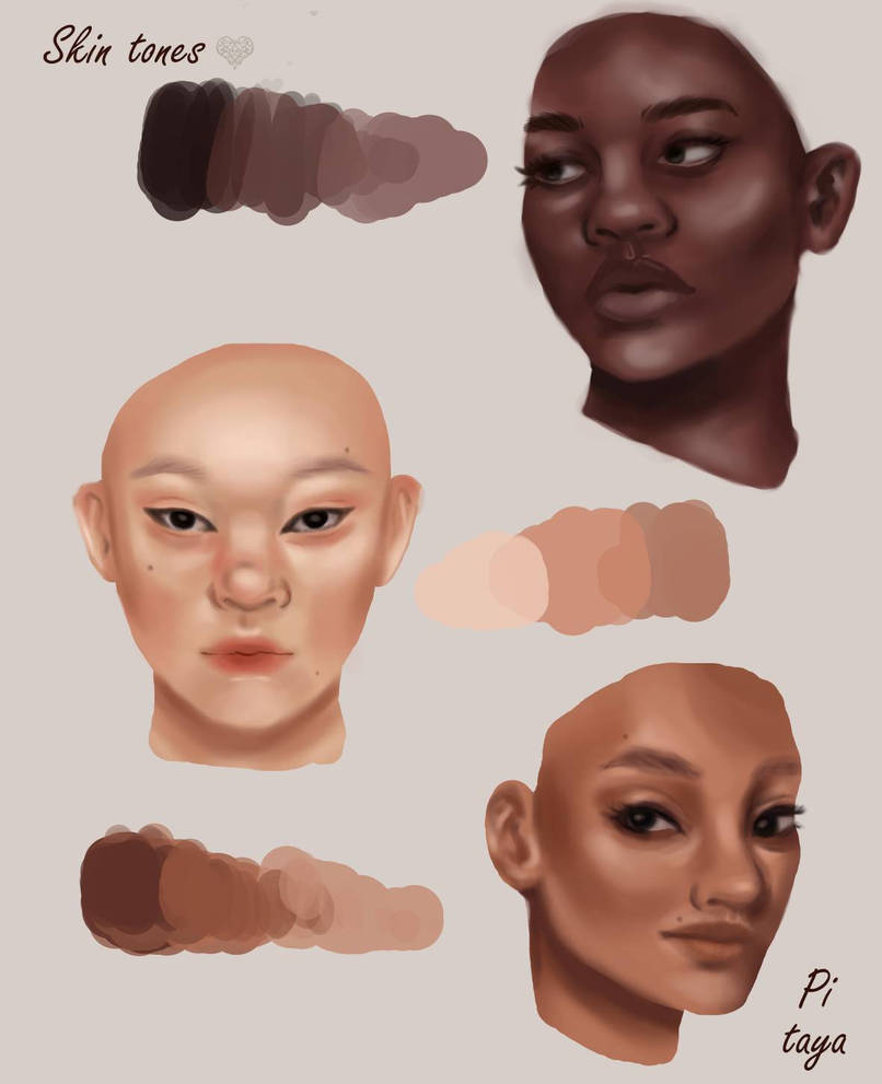 Skin tones by PitayaTea on DeviantArt