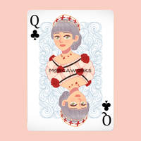 Queen Of Clover poker card by Morcaworks