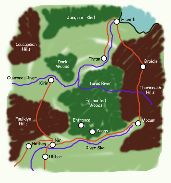 Hand-Drawn DL Travel Map