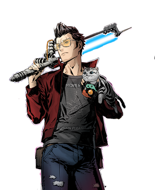 Travis Touchdown (No More Heroes) Png by Spider-Monkie on DeviantArt
