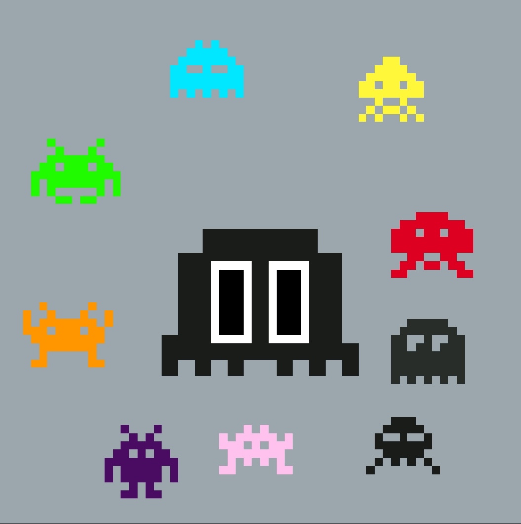 Ocho and The Space Invaders by benjrom11 on DeviantArt