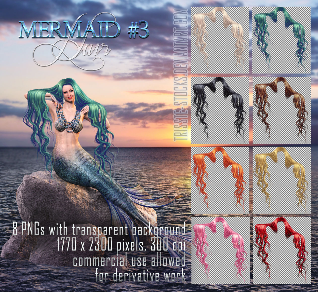 Mermaid Hair #3 HAIR STOCK