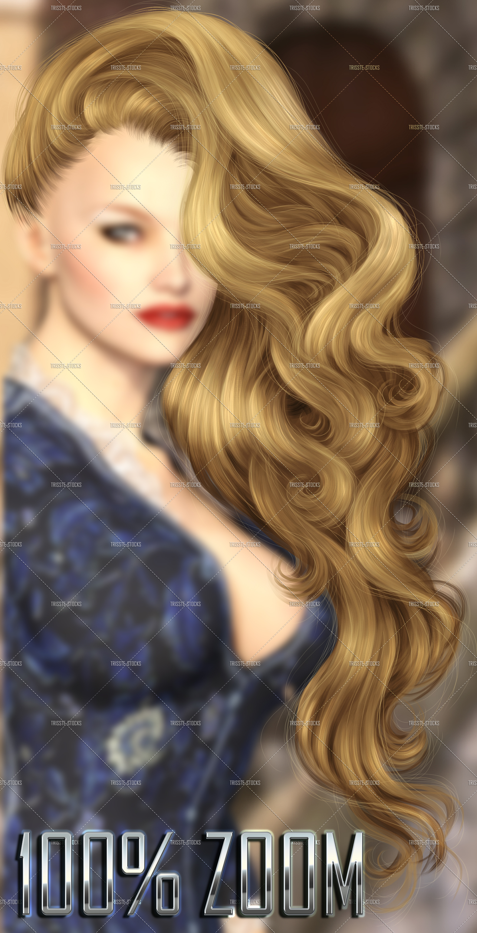 100% zoom - Side Locks HAIR STOCK