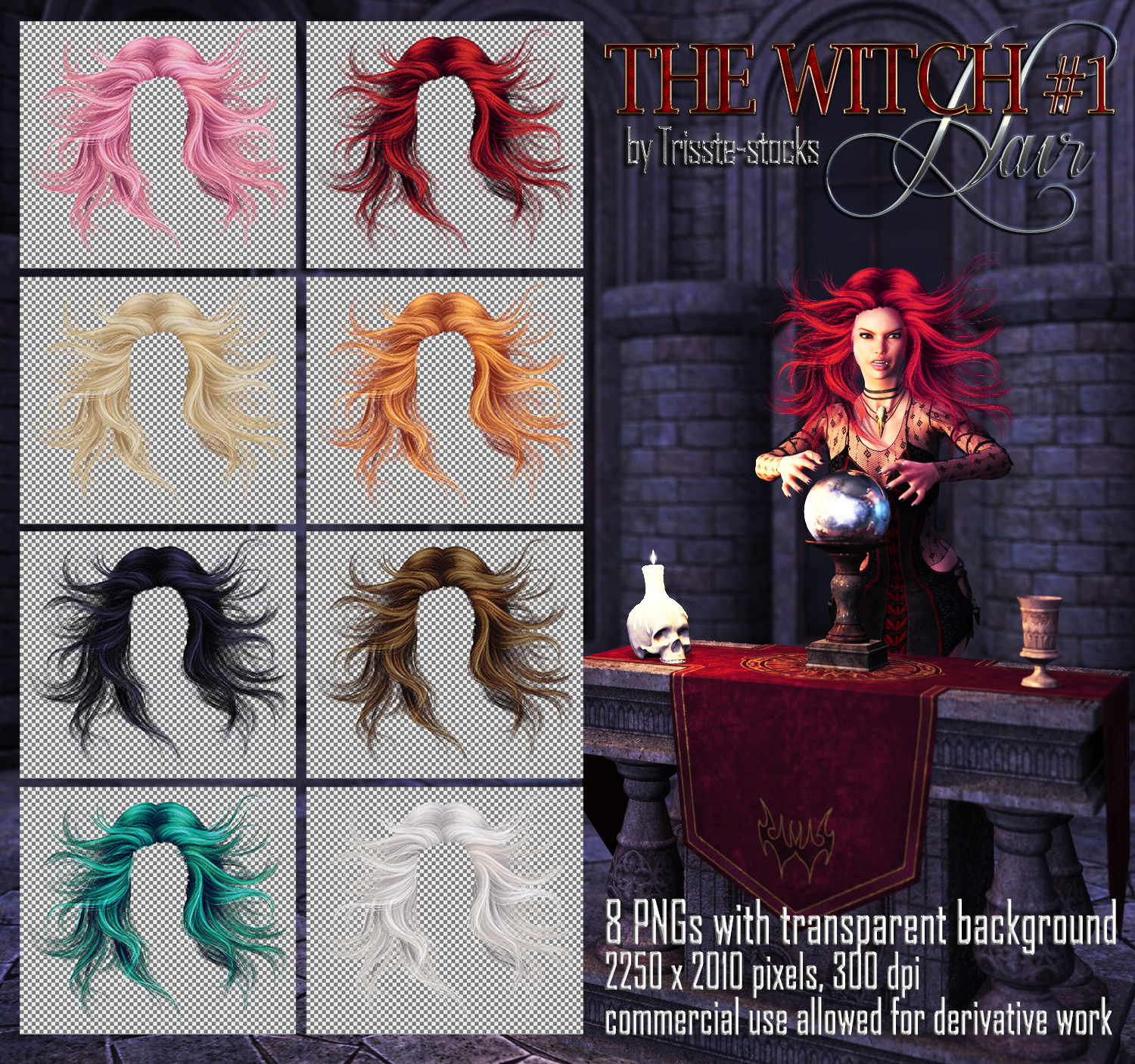 Witch #1 HAIR STOCK
