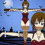 Vampire girl crucified