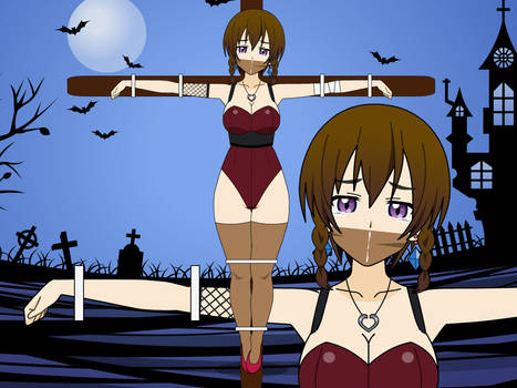 Vampire girl crucified