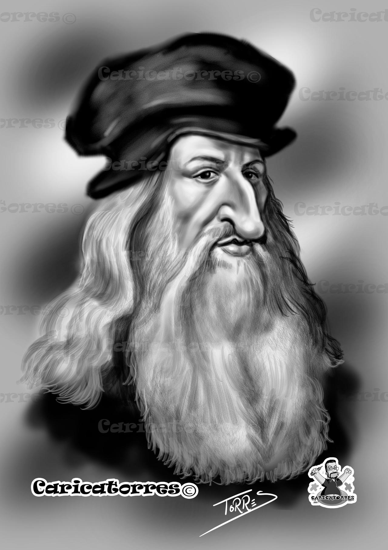 CARICATURA DE LeonArdo da vinci by CARICATORRES on DeviantArt