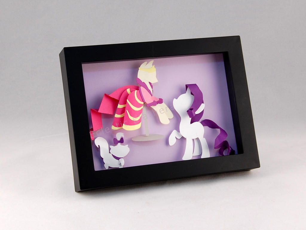 MLP Rarity Shadow Box Paper Art by elathera on DeviantArt