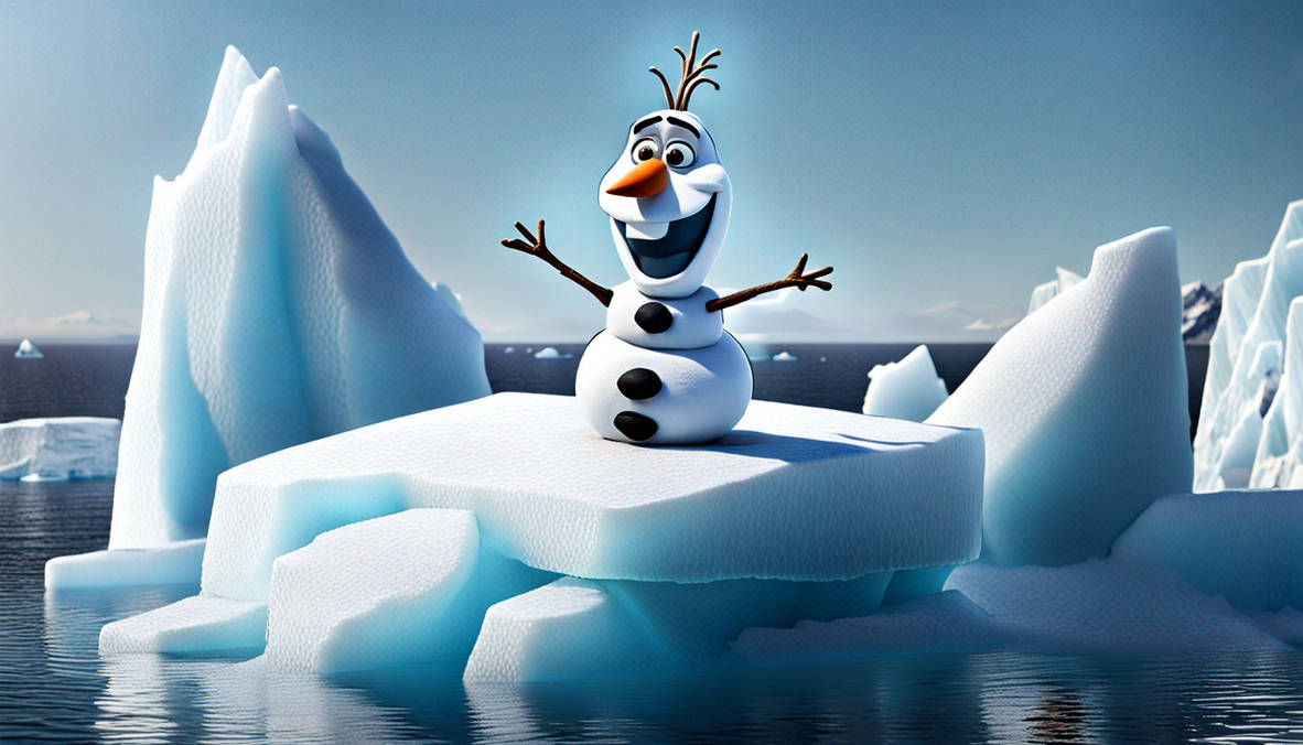 Olaf, Sunbathing, On An Iceberg by PaulTease on DeviantArt