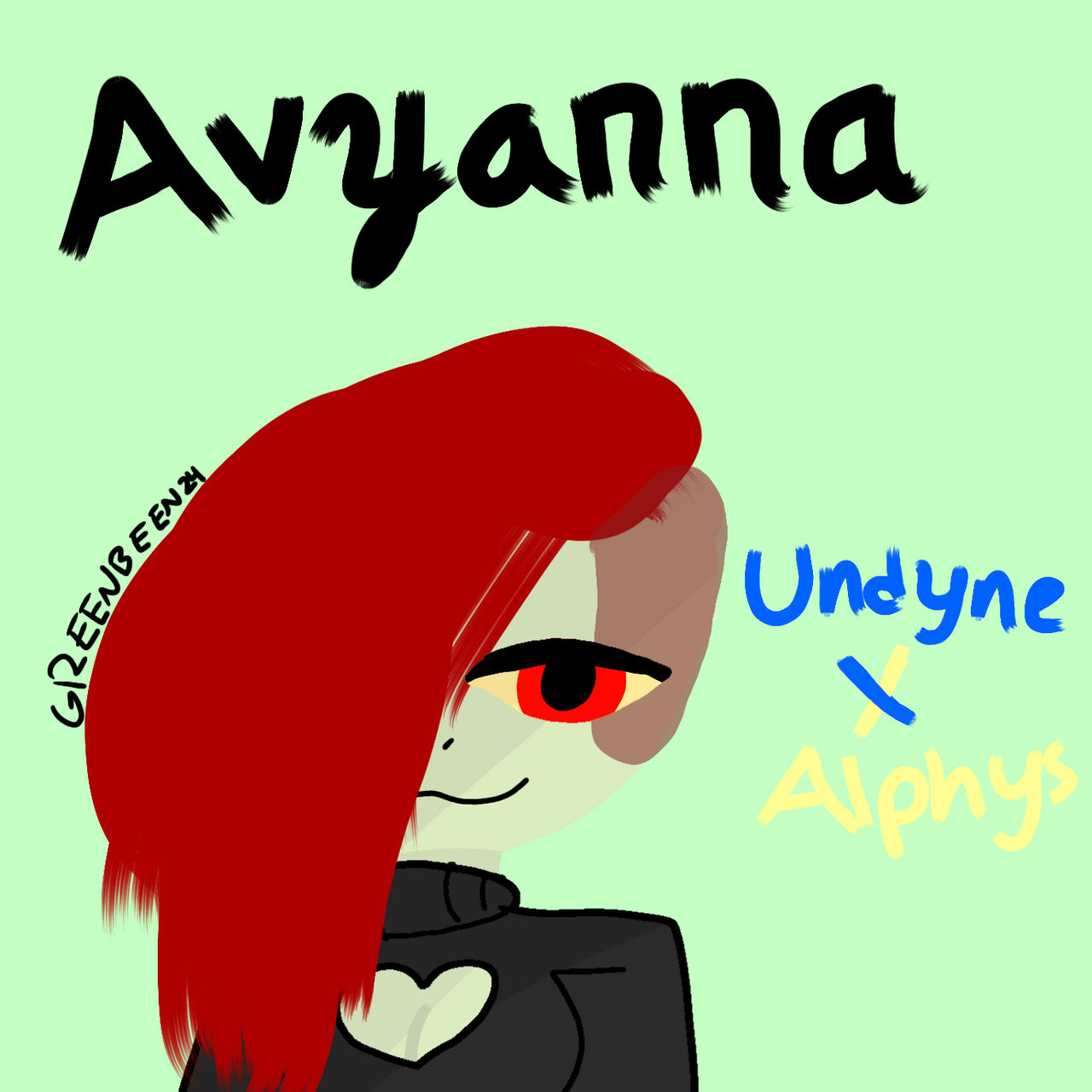 Avyanna(Undyne x Alphys ship child) by GREENBEEN24 on DeviantArt