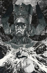 Galactus vs Silver Surfer Commission