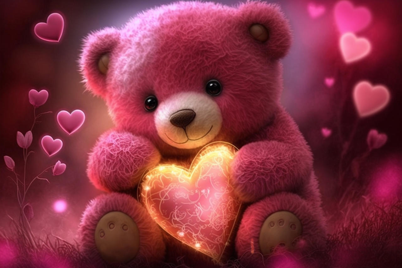 Valentines Teddy Bear by ImaginaryDawning on DeviantArt