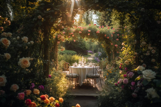 Afternoon Tea in the Rose Garden