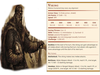 Viking DnD 5th monster