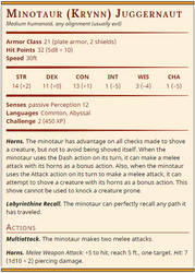 Minotaur DnD 5th monster