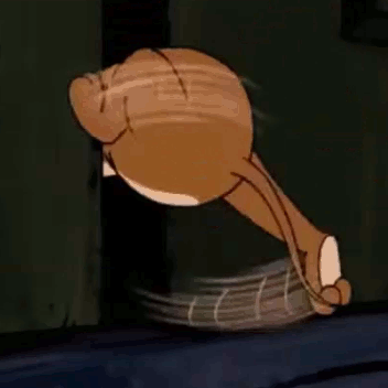 Jerry Stuck Headfirst GIF