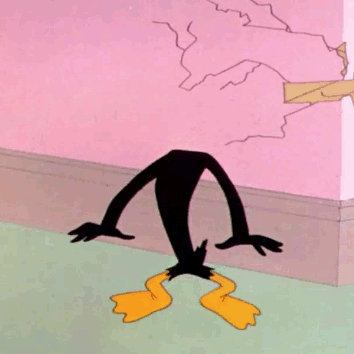 Daffy Duck Head Stuck GIF 3 by Veryhotchips on DeviantArt