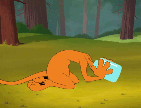 Pete Puma Head Stuck GIF