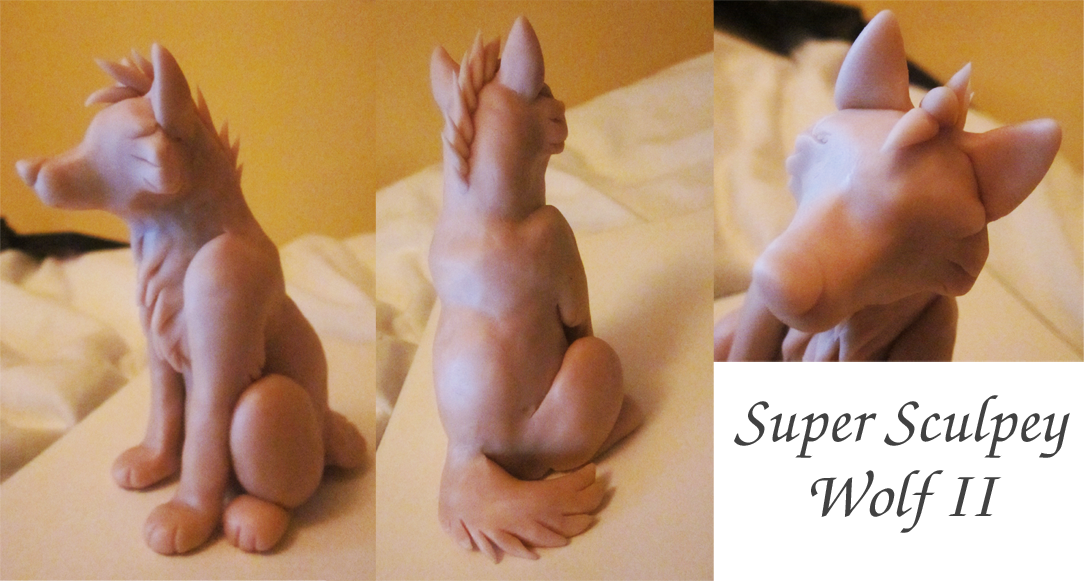 Super Sculpey Wolf II