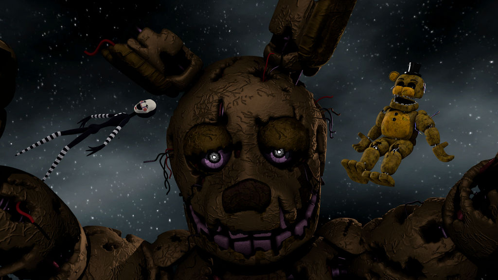 Spring Puppet Fnaf SpringTrap , Puppet , Golden Freddy by SlenderManPt on DeviantArt