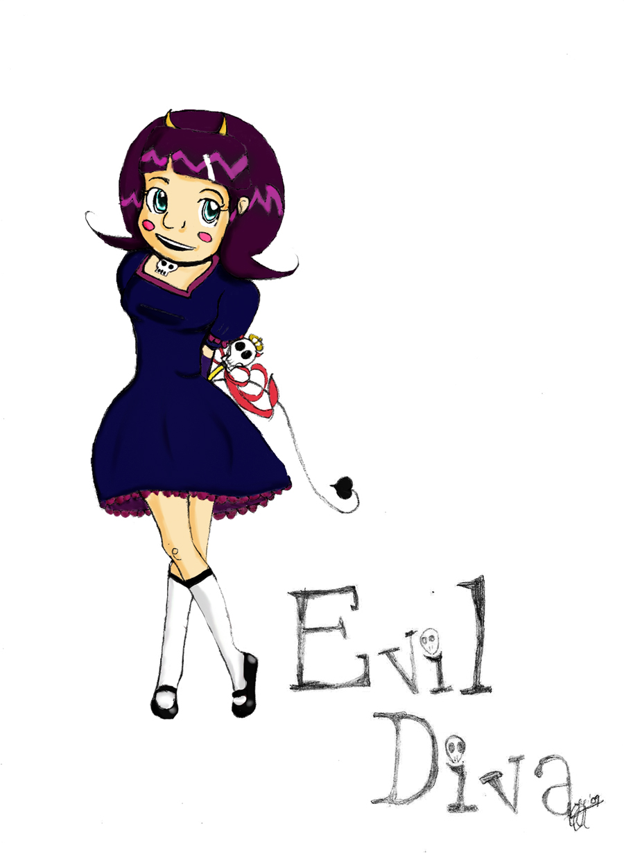 Evil Diva fanart - coloured