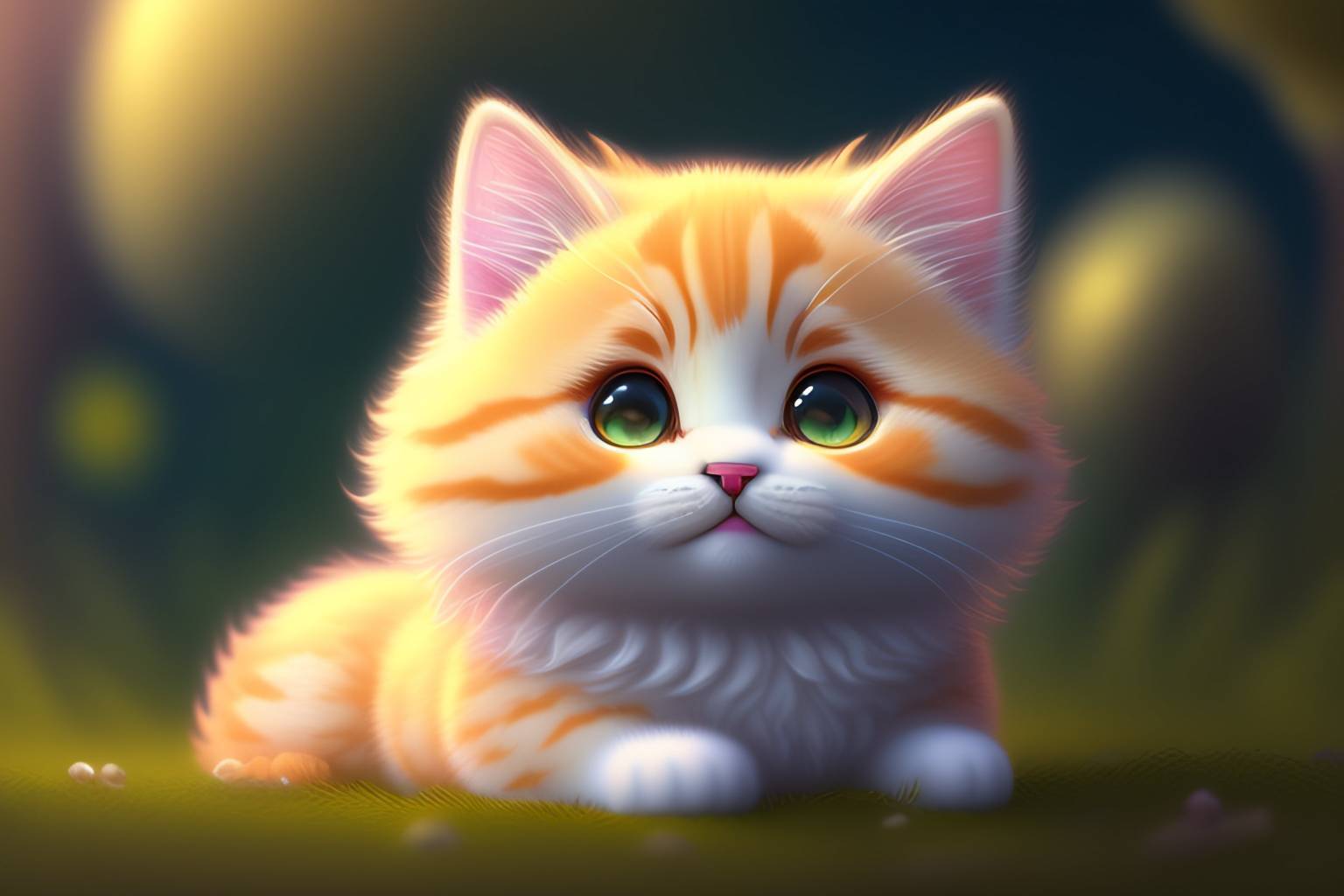 Cute and adorable cartoon fluffy baby cat by veloxpixel on DeviantArt
