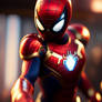 Cute and adorable spiderman and iron man fighting