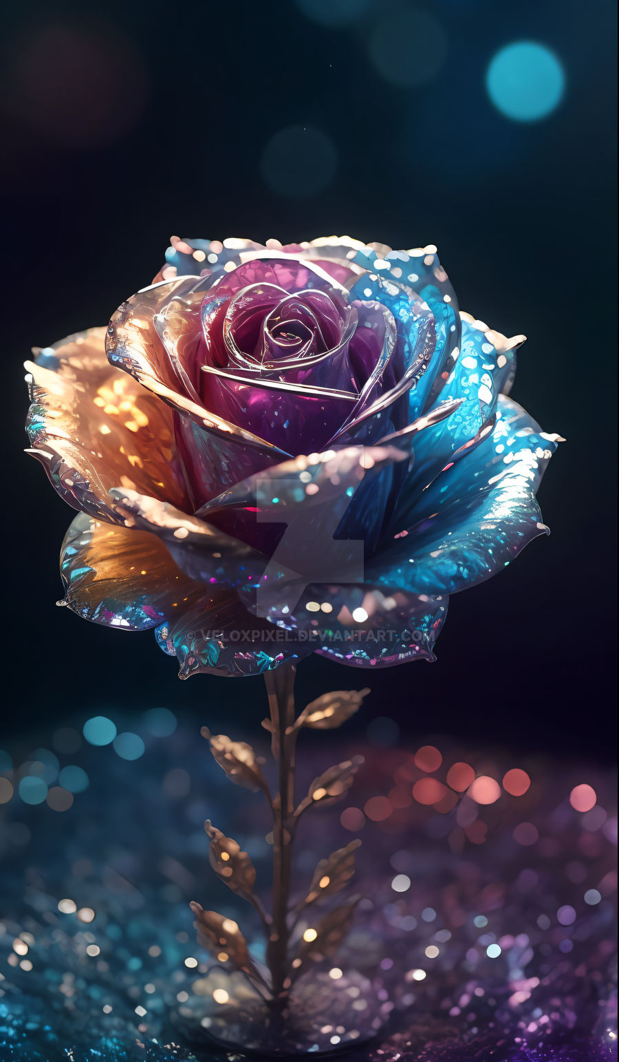 Beautiful Rose Flower By Veloxpixel On