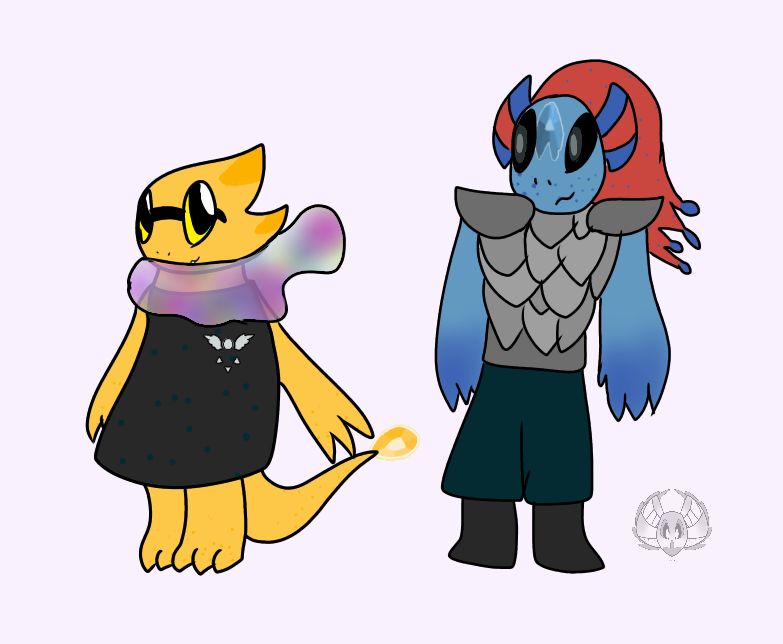 SU/UT Crossover Alphys and Undyne Designs by DatUndertalePerson on ...