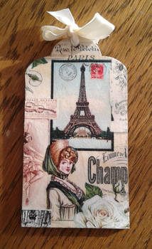 Decoupage bookmark French style