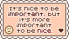 Important to be Nice Stamp by Southrobin