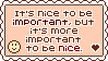 Important to be Nice Stamp