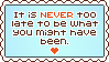 Stamp: Never too Late