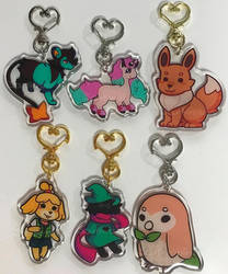 Merch: Pokemon, Animal Crossing, Deltarune Charms