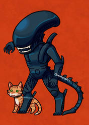 Xenomorph Alien and Jonesy