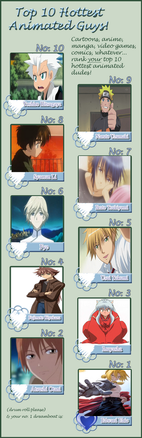 My Top 10 hottest guys xD