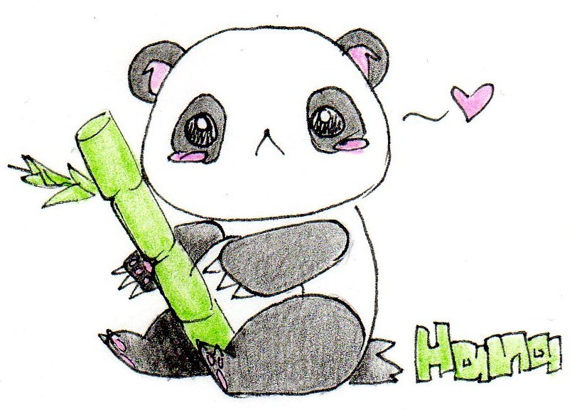Imagem relacionada  Cute panda drawing, Cute drawings, Cute kawaii drawings