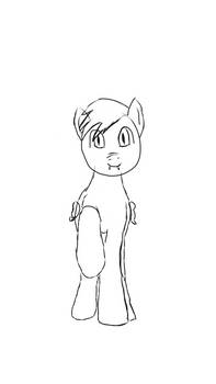 Echo the bat pony (front view)