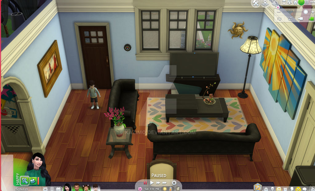 Sims Family Home Living Room by Kazimo on DeviantArt