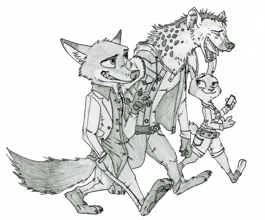 Hanging out with Hyena friend