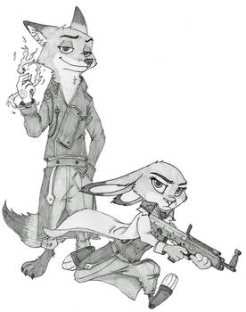 Nick Mustang and Judy Hawkeye