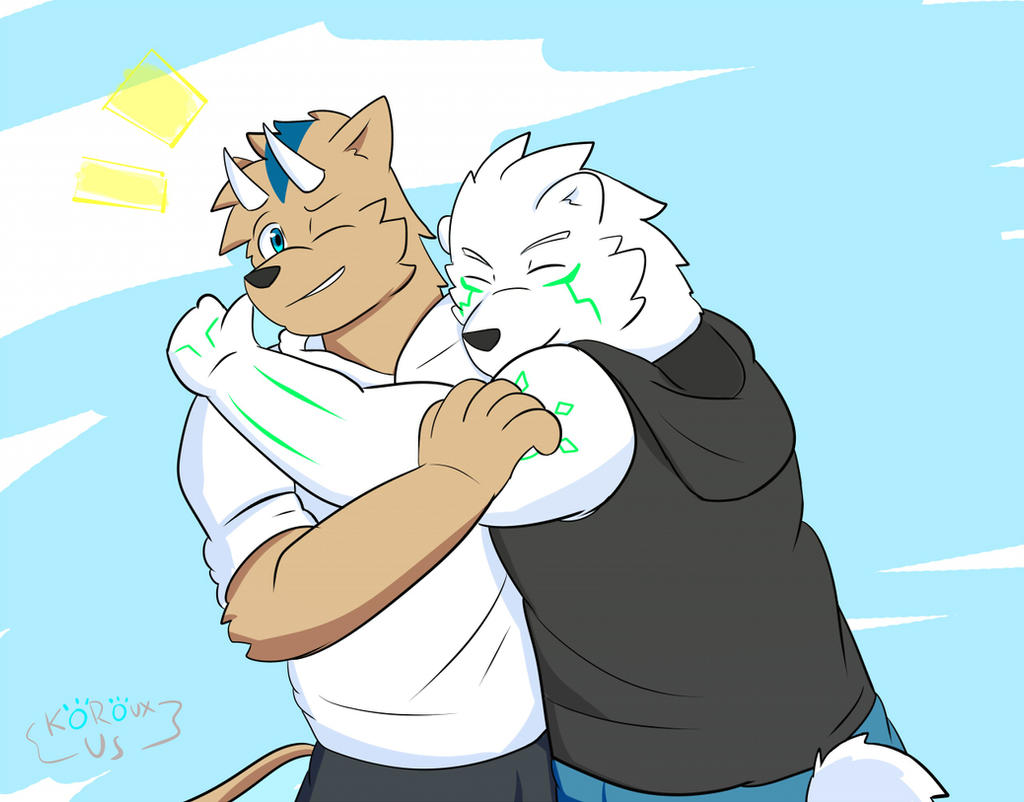 Bro Hug by Korouxus on DeviantArt