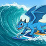 Dragamon Me surfboarding